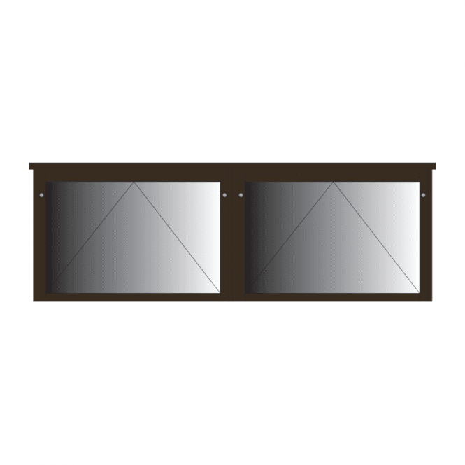 2-Bay 10 x A4 Recycled Plastic Outdoor Noticeboard