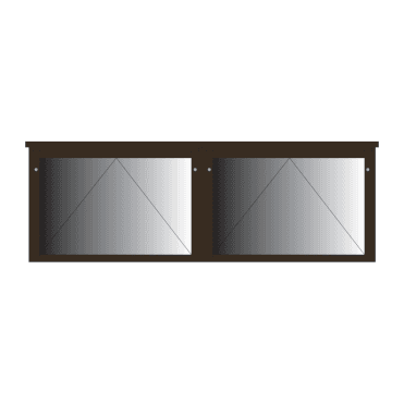 2-Bay 10 x A4 Recycled Plastic Outdoor Noticeboard
