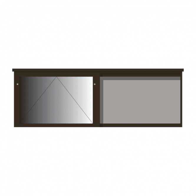 2-Bay 10 x A4 Recycled Plastic Outdoor Noticeboard, with 1 Bay Glazed