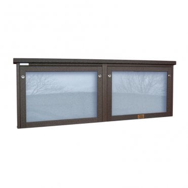 2-Bay 3 x A4 Recycled Plastic Outdoor Noticeboard