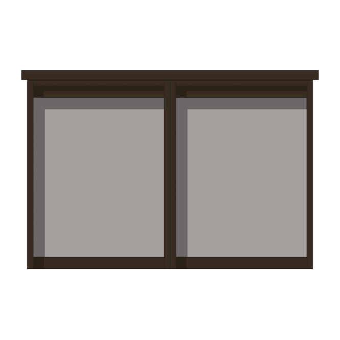 2-bay, 4 x A4 Recycled Plastic Outdoor Noticeboard, unglazed