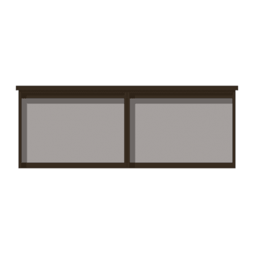 2-Bay 8 x A4 Recycled Plastic Outdoor Noticeboard, Unglazed