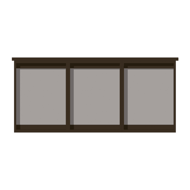 3-bay, 4 x A4 Recycled Plastic Outdoor Noticeboard, unglazed