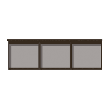 3-Bay 6 x A4 Recycled Plastic Outdoor Noticeboard, Unglazed
