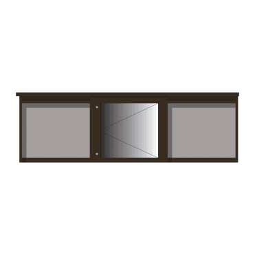 3-Bay 6 x A4 Recycled Plastic Outdoor Noticeboard, with 1 Bay Glazed Landscape