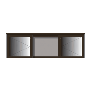 3-Bay 6 x A4 Recycled Plastic Outdoor Noticeboard, with 2 Bay Glazed Landscape