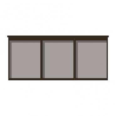 3-Bay 9 x A4 Recycled Plastic Outdoor Noticeboard, Unglazed