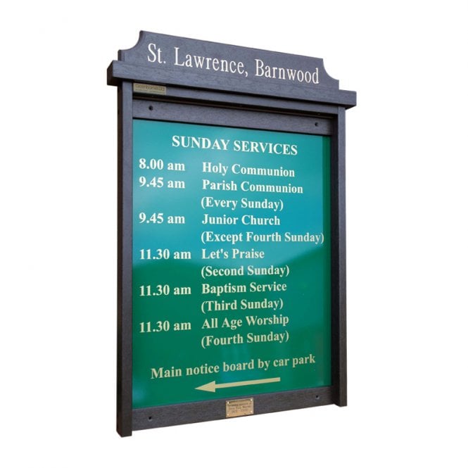 4 x A4 Recycled Plastic Outdoor Noticeboard, unglazed