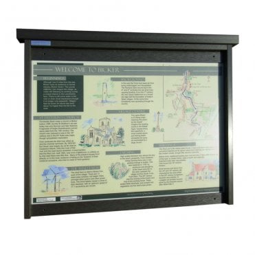 8 x A4 Recycled Plastic Outdoor Noticeboard, Unglazed