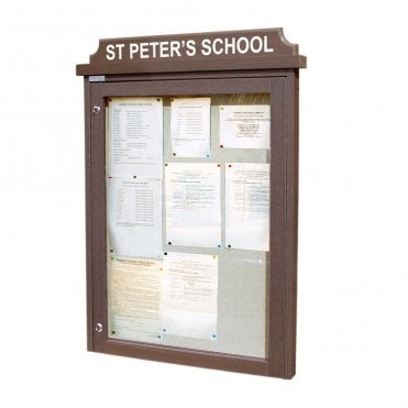9 x A4 Recycled Plastic Outdoor Noticeboard, Glazed