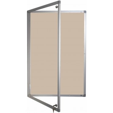 Aluminium Frame Tamperproof Lockable Noticeboard with Camira Cara Fabric