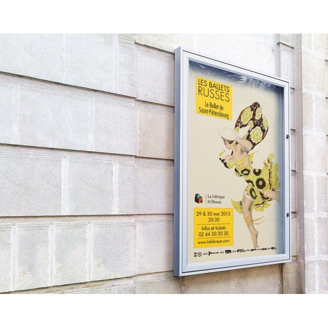 Classic Outdoor Noticeboard, Anodised Frame 