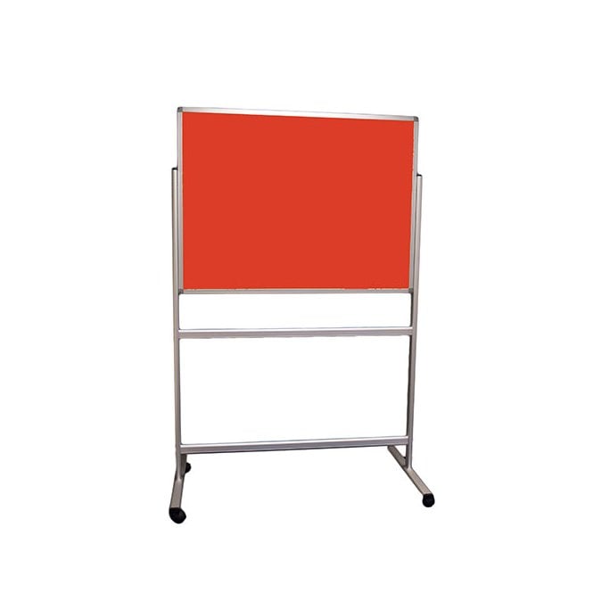 Combination Fixed Mobile Noticeboard / Whiteboard, Felt Fabric