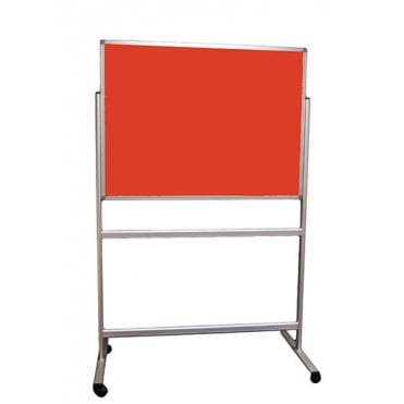 Combination Fixed Mobile Noticeboard / Whiteboard, Felt Fabric
