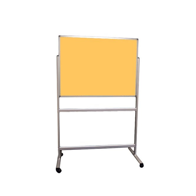 Combination Fixed Mobile Noticeboard / Whiteboard, Fiesta Fabric