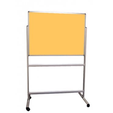 Combination Fixed Mobile Noticeboard / Whiteboard, Fiesta Fabric