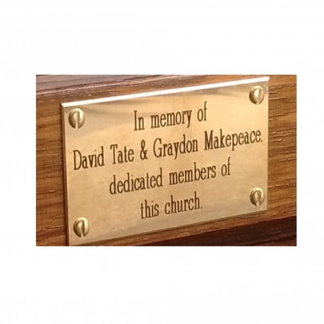 Dedication Plate For Outdoor Noticeboard