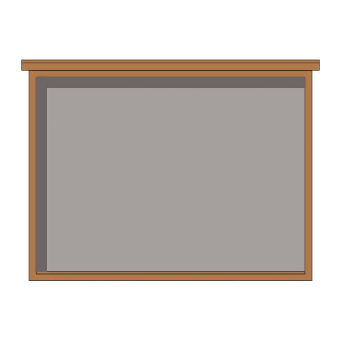 External Oak Noticeboard 8 x A4 Unglazed 