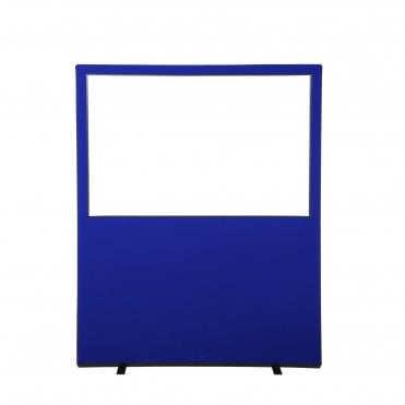 Glazed Office Partition Screen, 1200mm Wide, Nyloop Fabric 