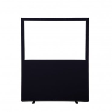 Glazed Office Partition Screen, 1200mm Wide, Nyloop Fabric 