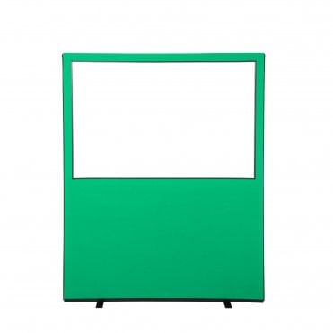 Glazed Office Partition Screen, 1200mm Wide, Nyloop Fabric 