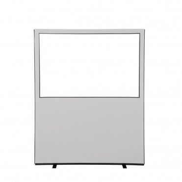 Glazed Office Partition Screen, 1200mm Wide, Nyloop Fabric 