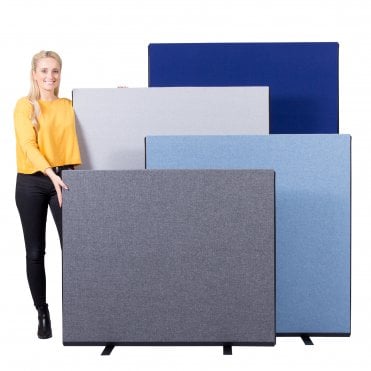 Office Partition Screens 1000mm wide, Woolmix Fabric