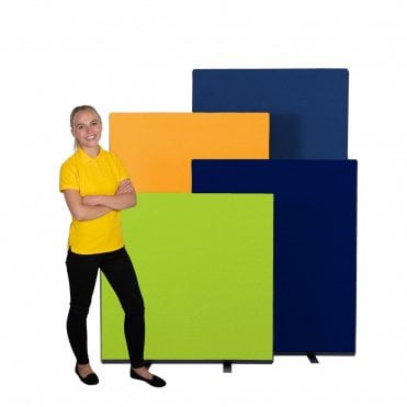 Office Partition Screens 1200mm Wide, Fiesta Fabric