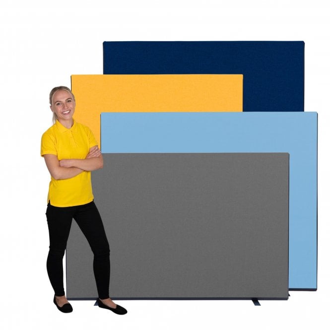 Office Partition Screens 1500mm Wide, Fiesta Fabric