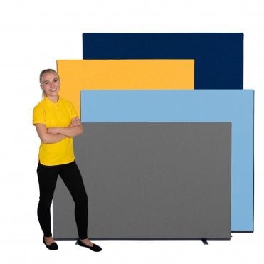 Office Partition Screens 1500mm Wide, Fiesta Fabric