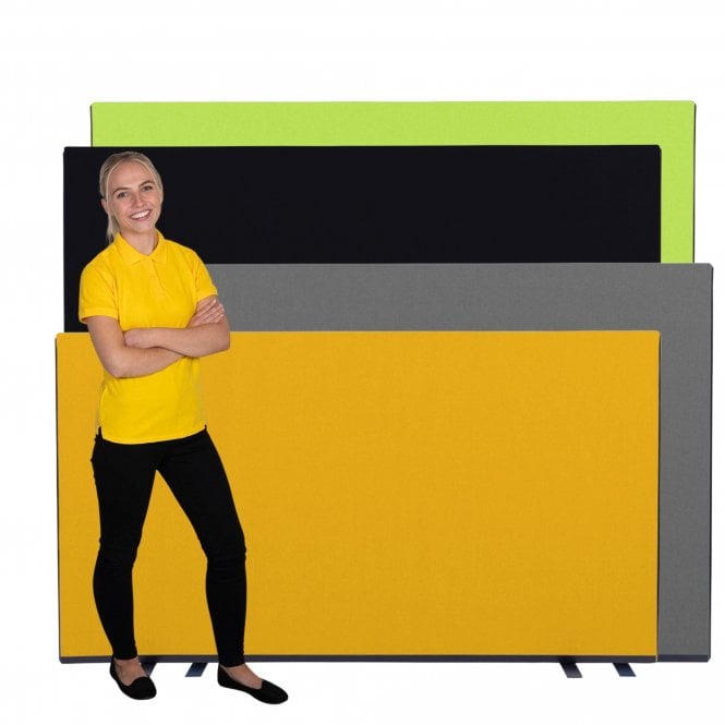 Office Partition Screens 1600mm Wide, Fiesta Fabric