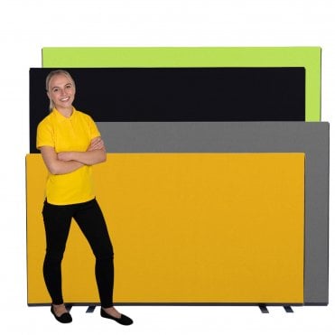 Office Partition Screens 1600mm Wide, Fiesta Fabric