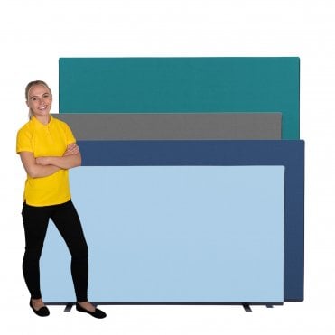 Office Partition Screens 1800mm Wide, Fiesta Fabric